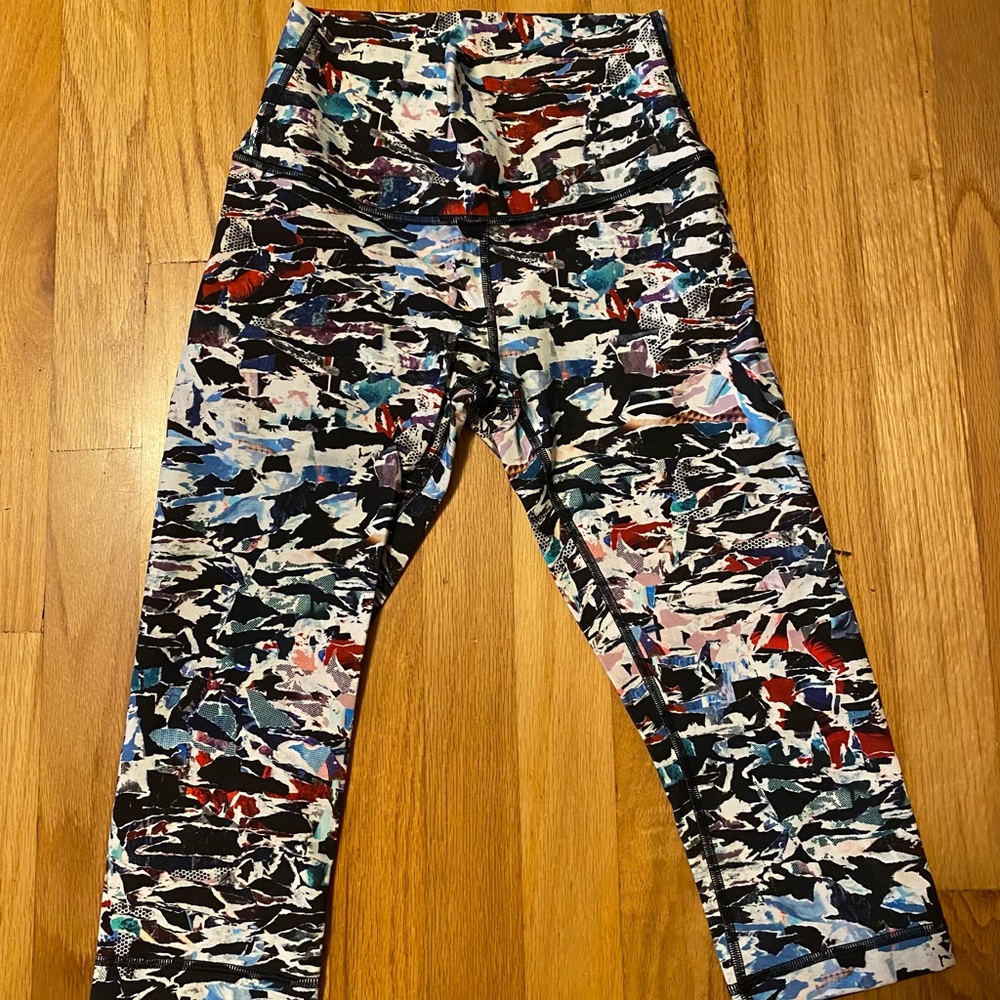 Lululemon cropped wunder under leggings size 4
